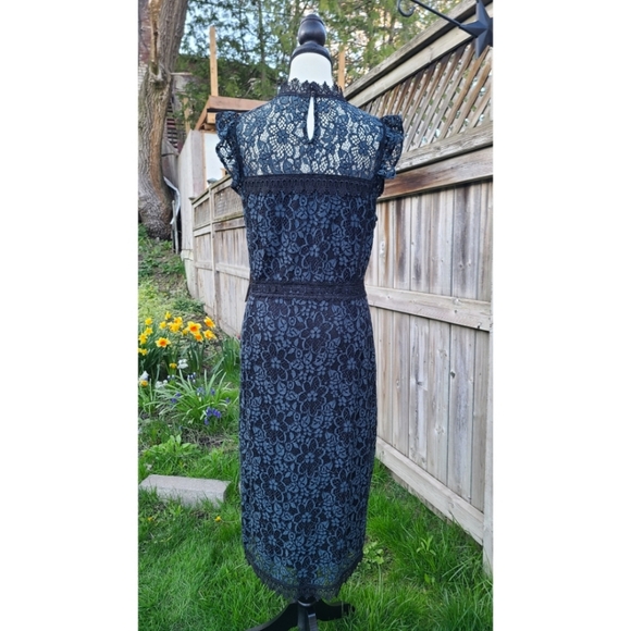 NWT Zara Lace Midi Pencil Dress, Size XL - Picture 3 of 15